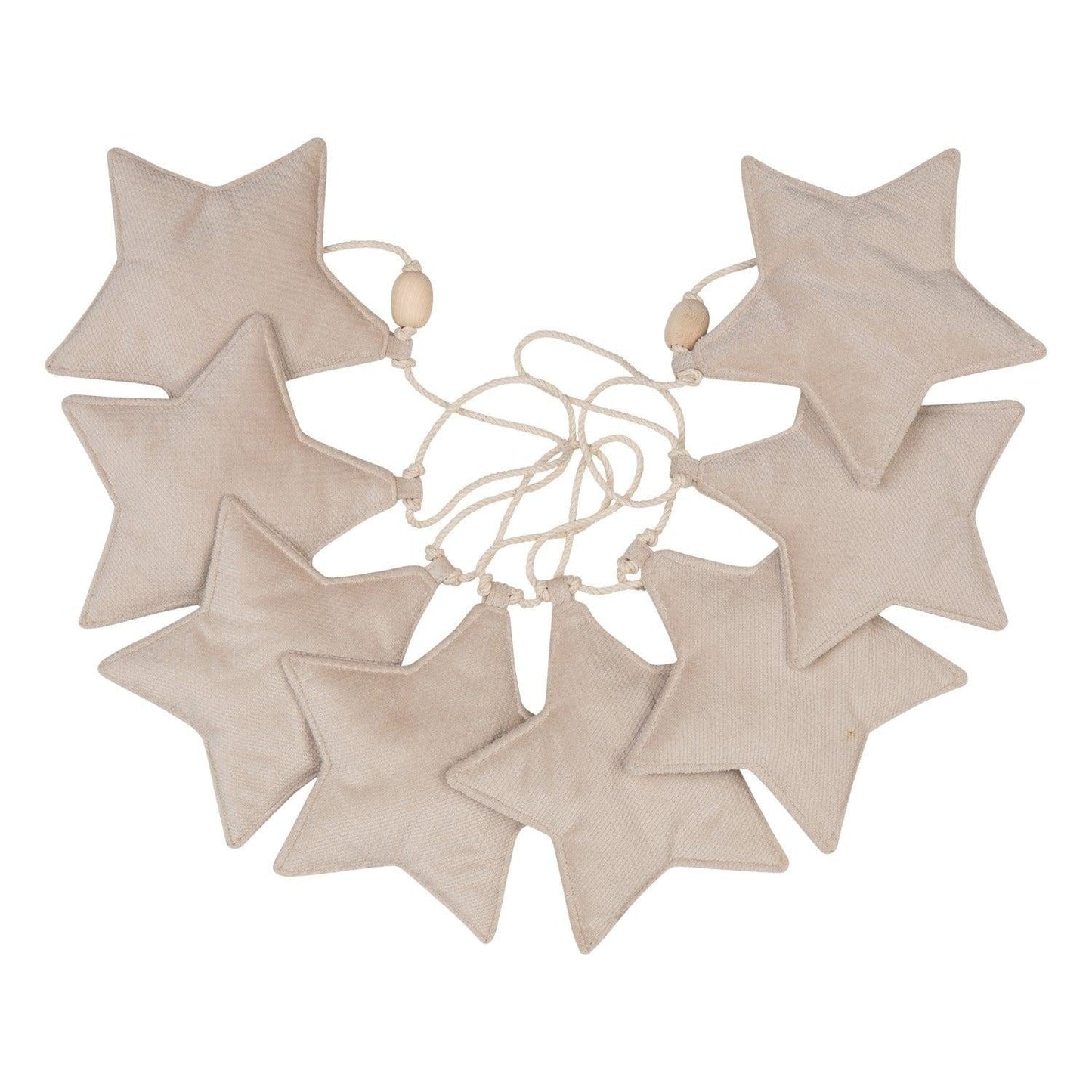 Velvet “Cream Dust” Garland with Stars