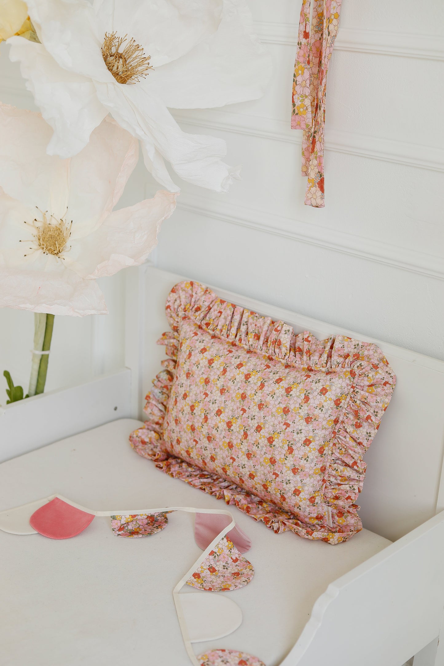 "Spring Garden" Pillow with Frill