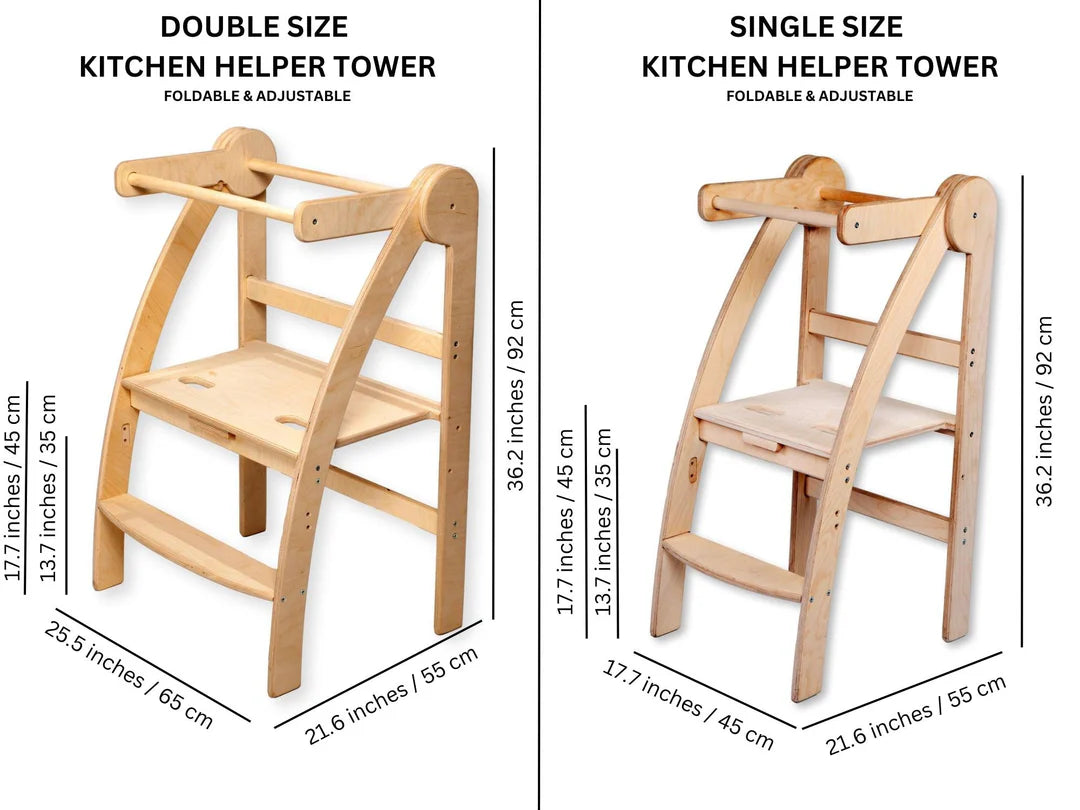 Montessori Kitchen Tower | Single or Double Size - Oliver Ruffus