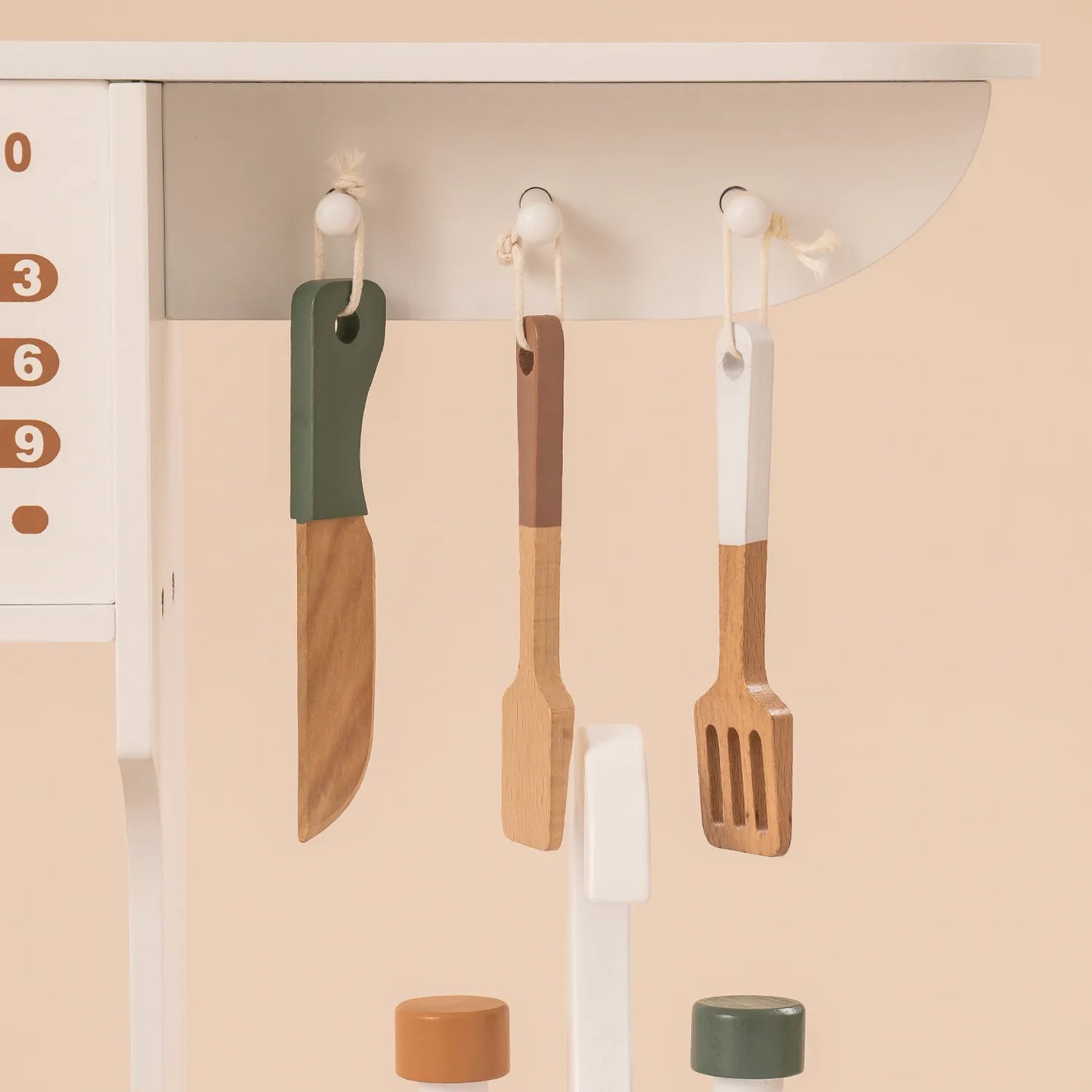 Vintage Green Wooden Play Kitchen - Oliver Ruffus