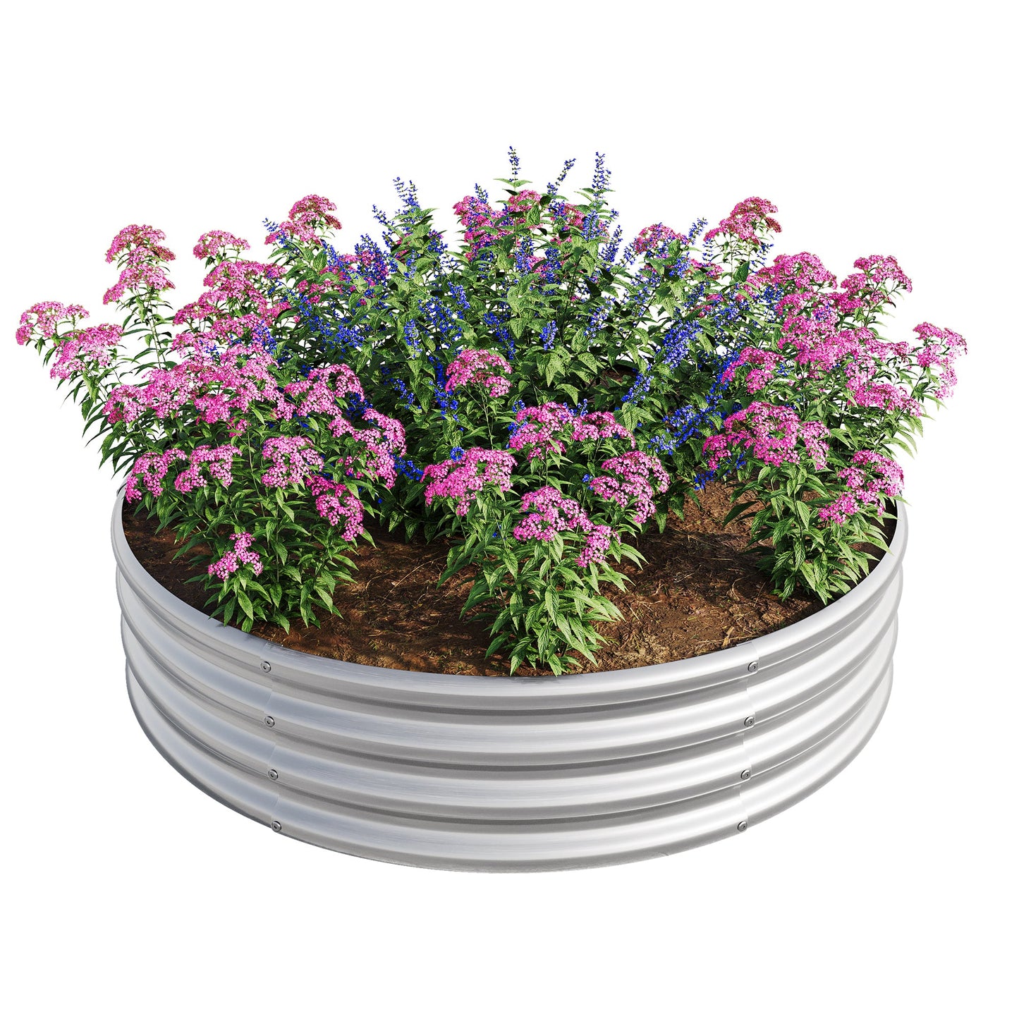 Round Metal Raised Garden Bed/Planter Box Ideal for Vegetables, Fruits, Flowers, and Herbs