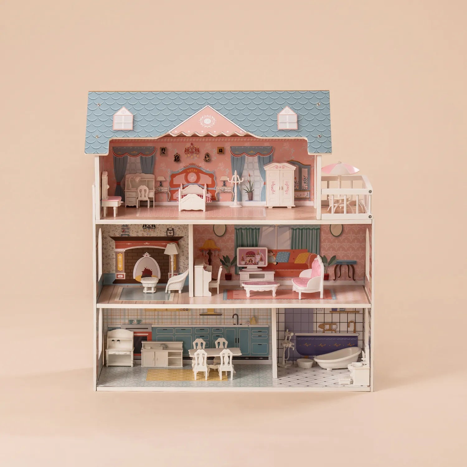 Grand Manor Doll House with Accessories - Oliver Ruffus