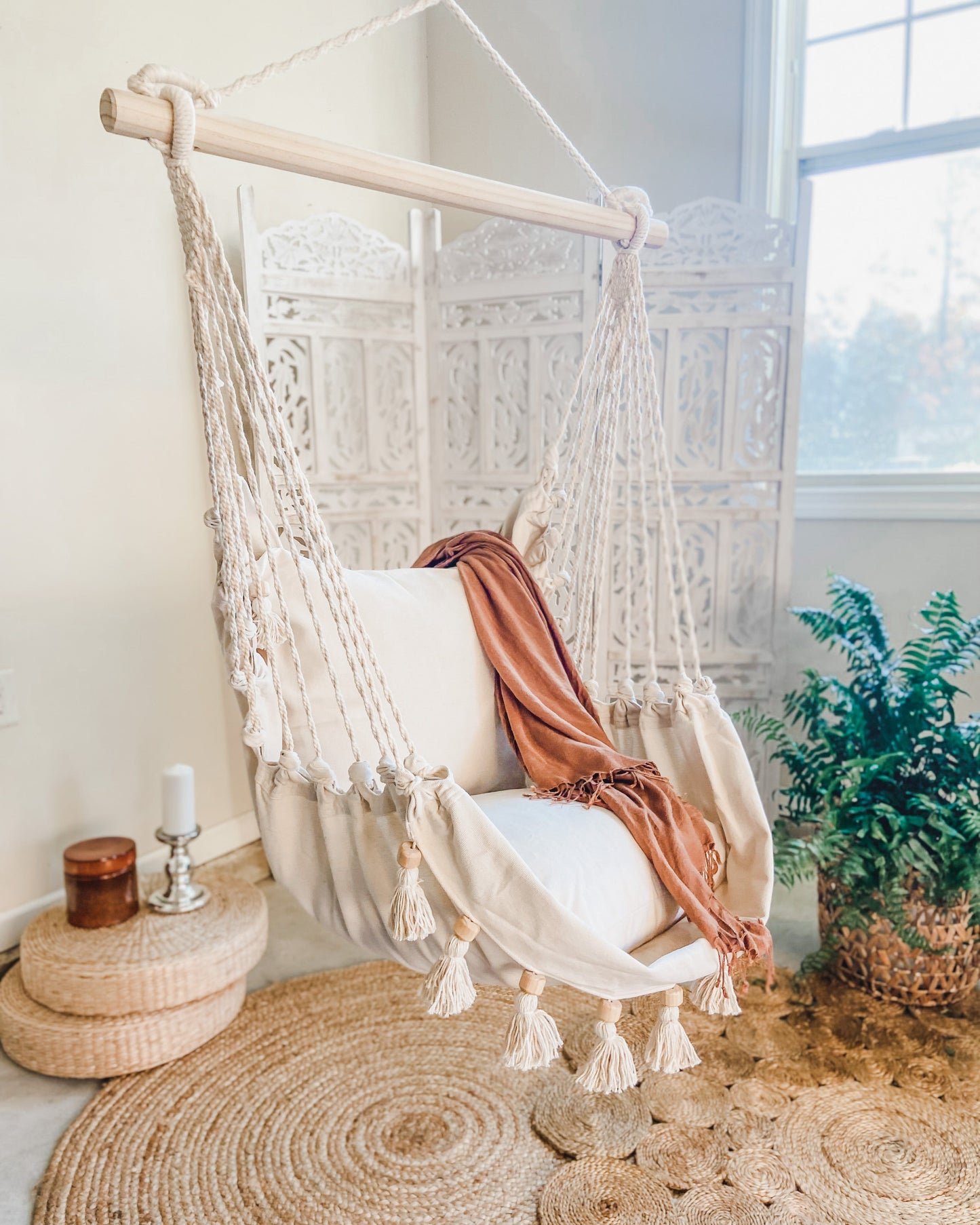 Junior Boho Indoor Hammock Chair With Tassels | LOLITA Jr.