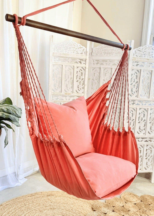 Classic Coral Pink Hammock Chair Swing | CORAL PINK