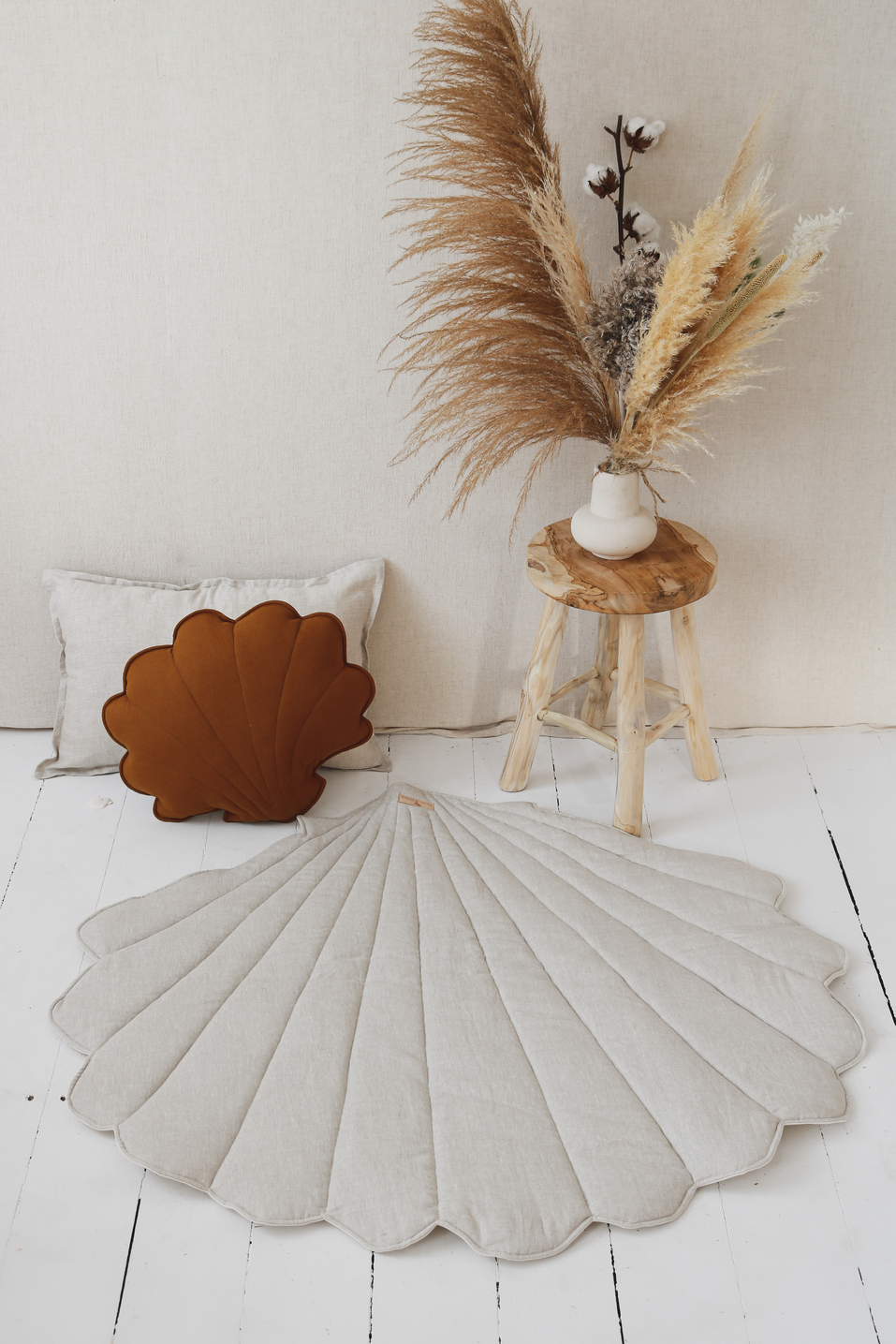 Linen Sand Shell Mat