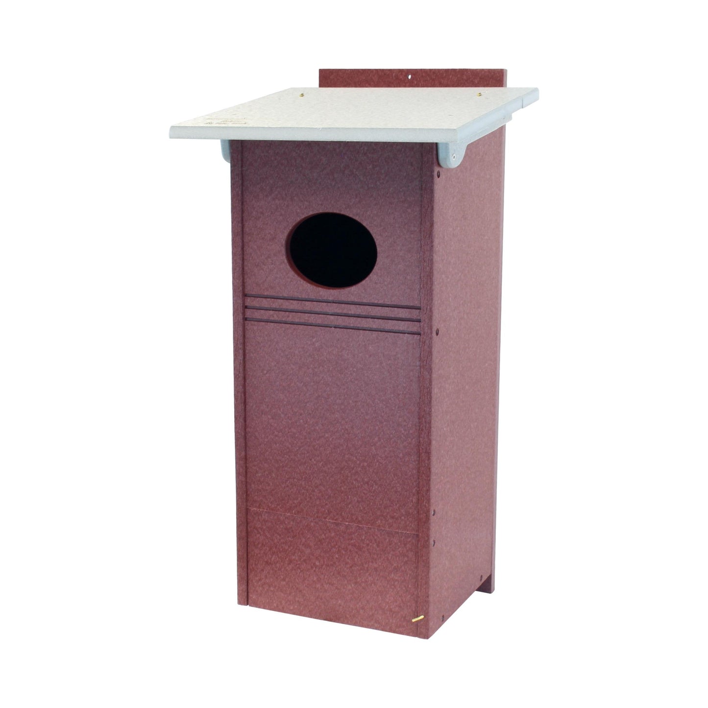 Amish-Made Wood Duck Bird House, Made with Durable Poly Lumber, Post-Mount Design