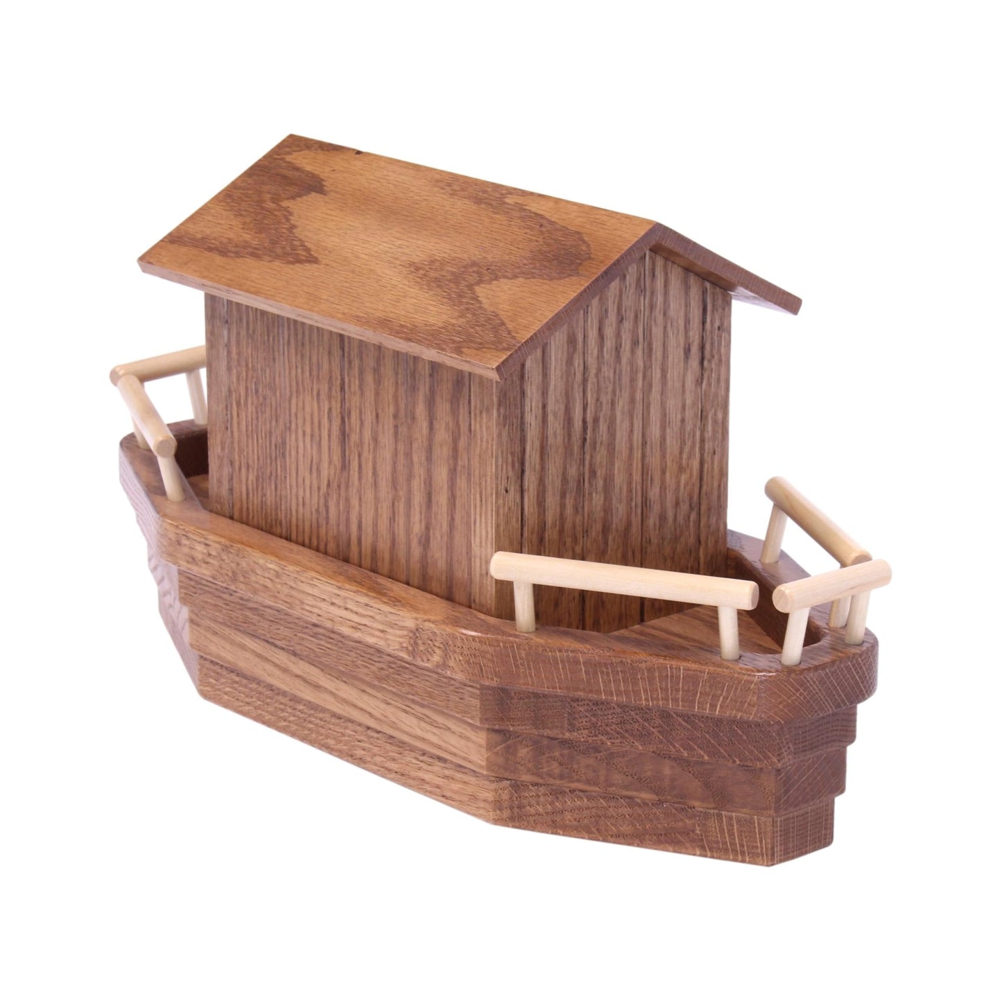 Noah's Ark Wooden Playset with 13 Animals, Removable Roof and Ramp