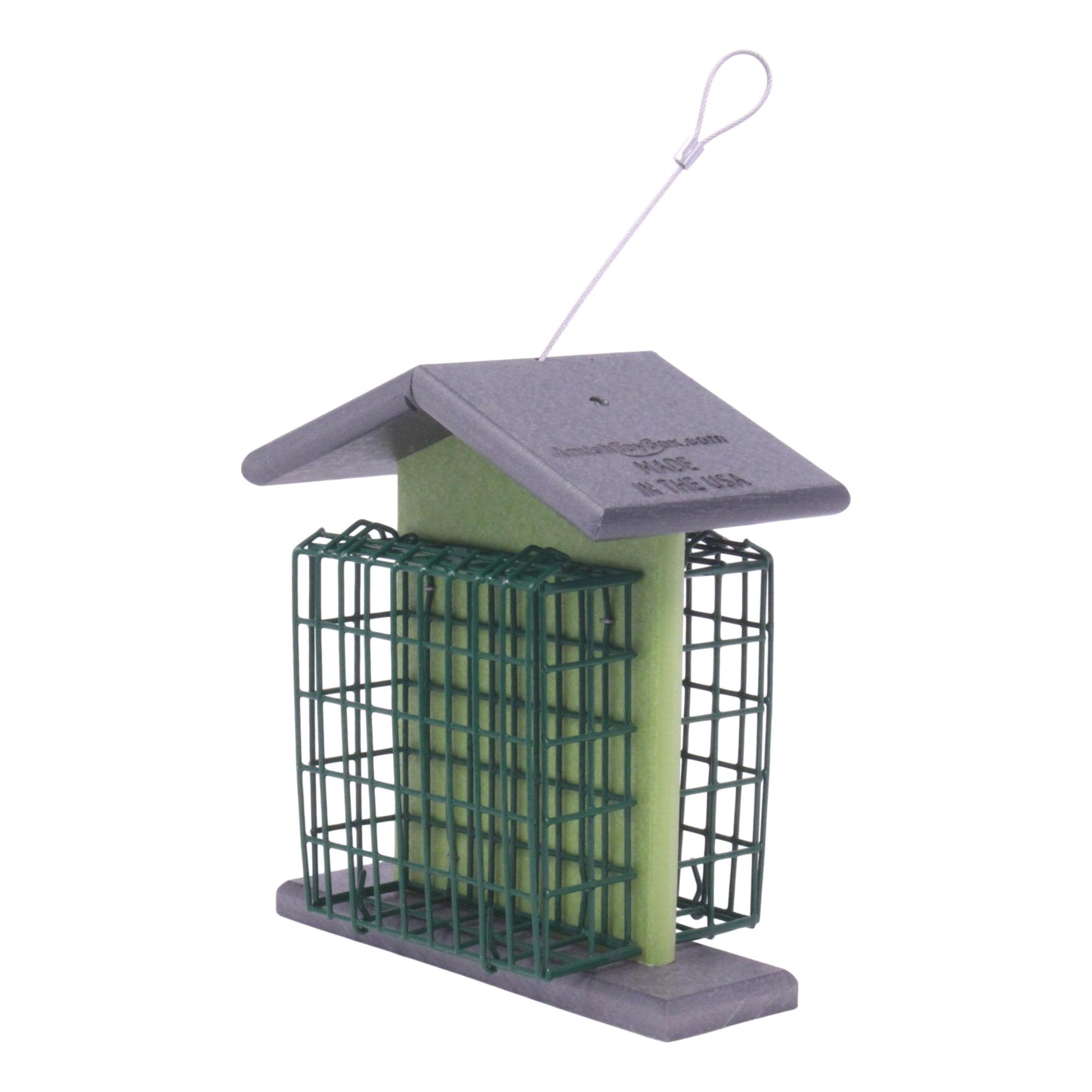 Double Suet-Cake Bird Feeder, Made With Poly Lumber, Amish-Made