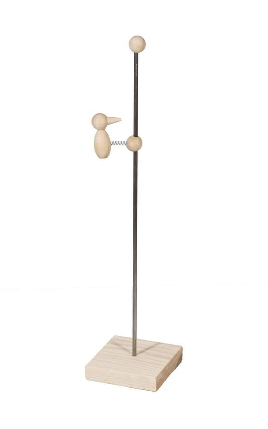 AmishToyBox.com Wooden Bouncing Bird Toy, Unfinished