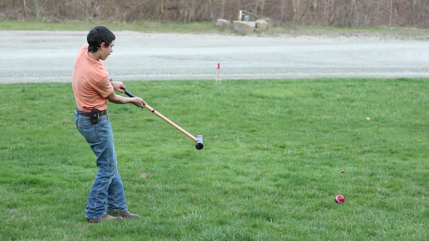 Amish-Made Deluxe Flag Croquet Golf Game Set, With Duffel Carry Bag