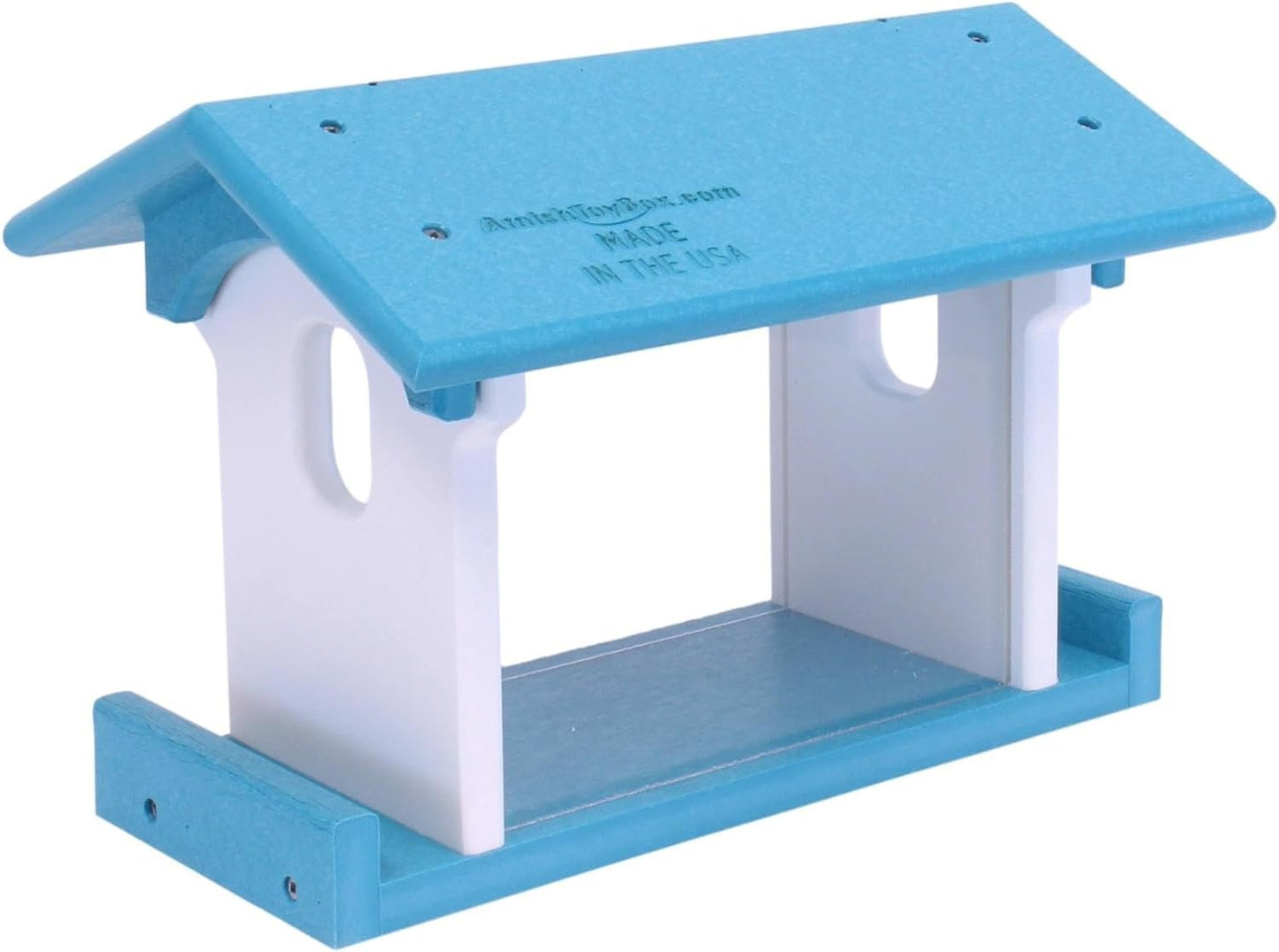 Amish-Made Bluebird Feeder For Feeding Mealworms, Poly Lumber