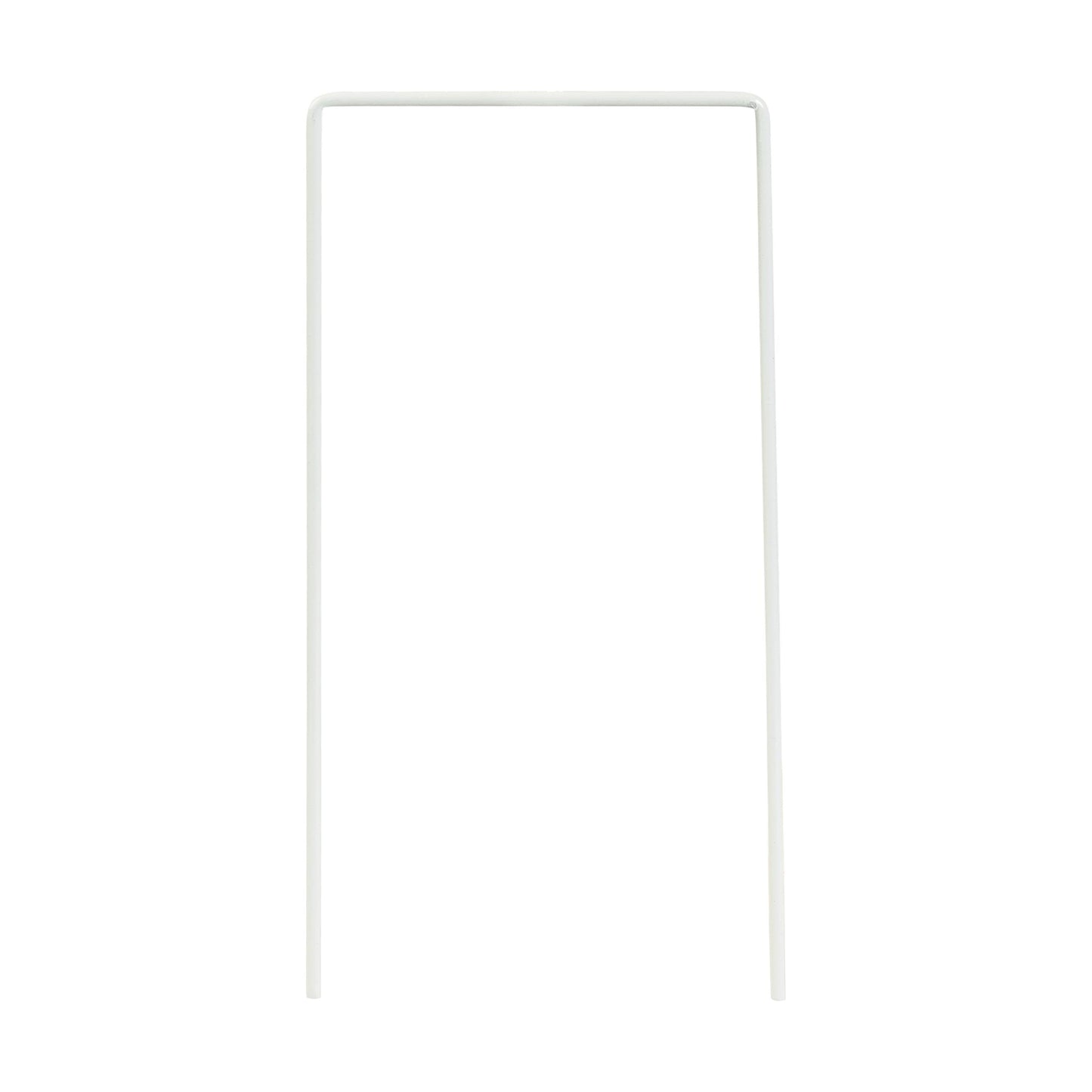 Set of 9 White Croquet Wickets, Sturdy 7 Gauge Square Hoops