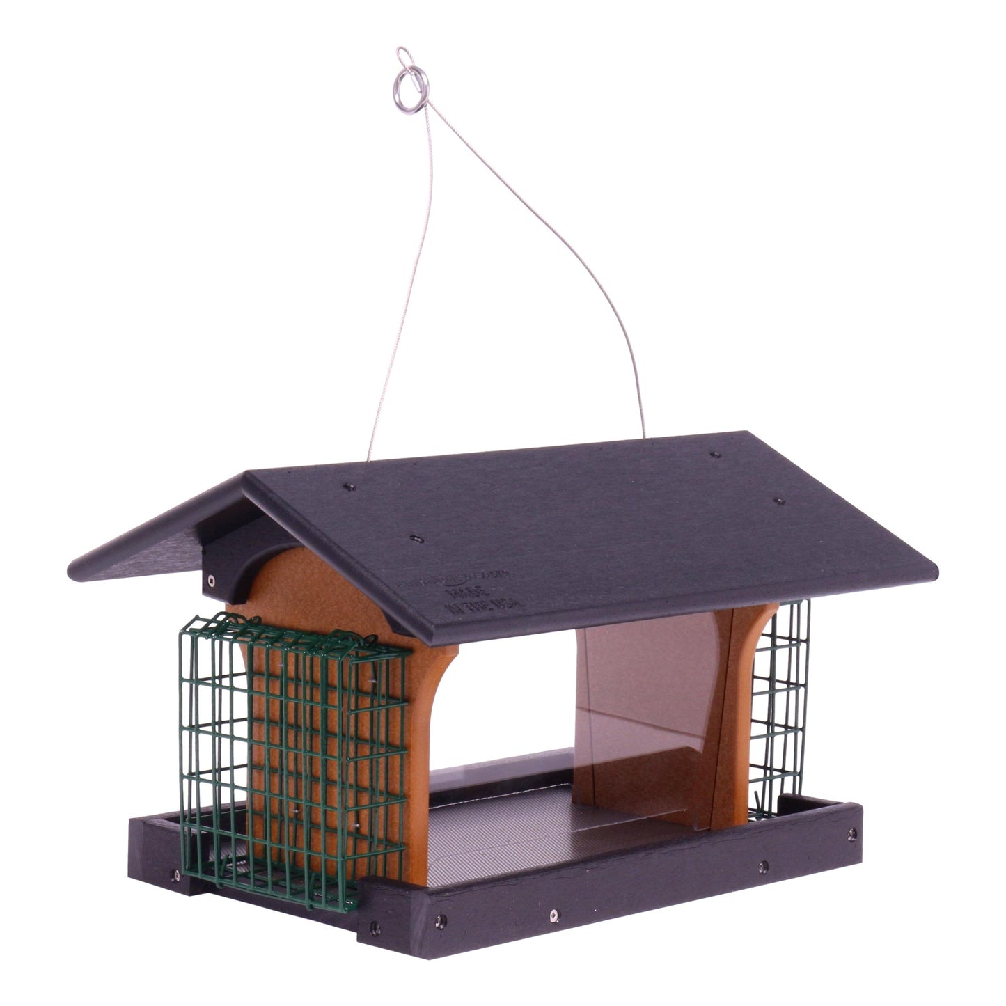 Amish-Made Deluxe Bird Feeder with Suet Holder, Made With Poly Lumber