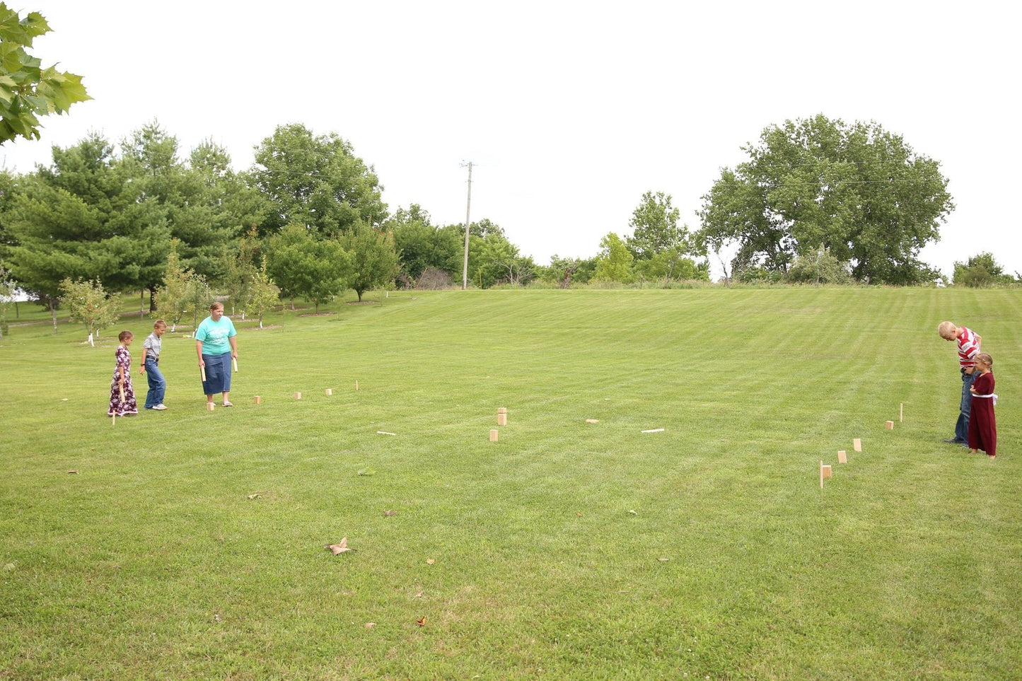 Amish-Made Deluxe Maple Hardwood Kubb Game with Protective Finish