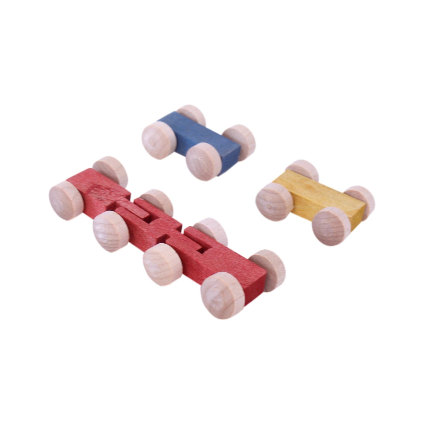 Amish-Made Mini Car Roller Wooden Toy, Pack of Cars Included