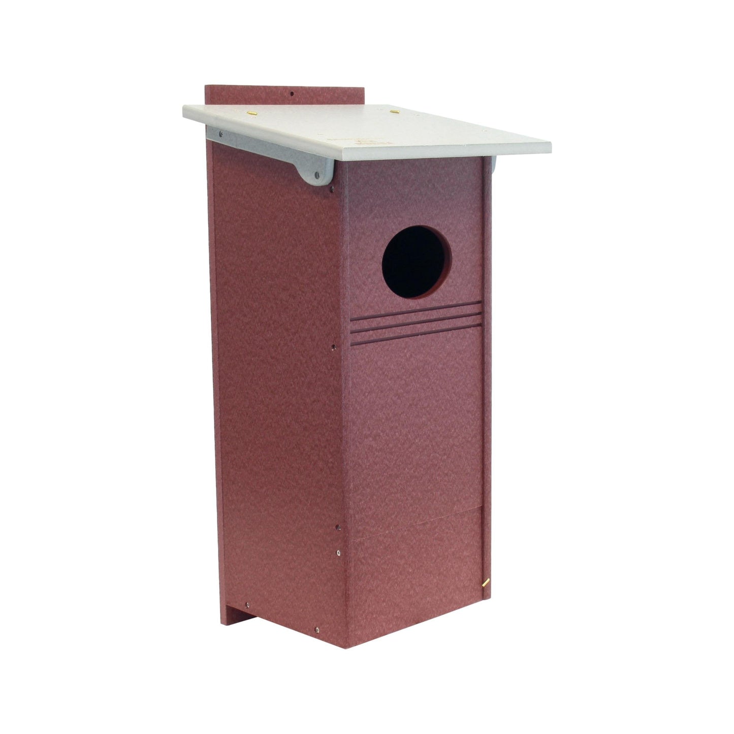 Amish-Made Wood Duck Bird House, Made with Durable Poly Lumber, Post-Mount Design