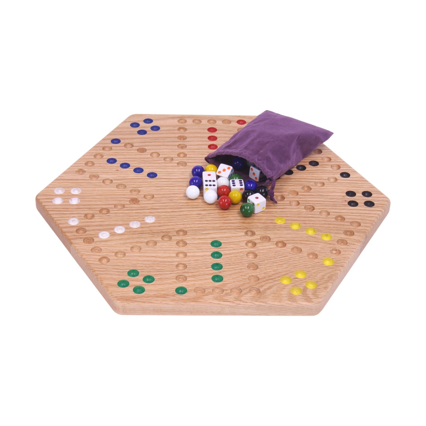 Hand-Painted Wooden Aggravation Game Board (Wahoo), Double-Sided