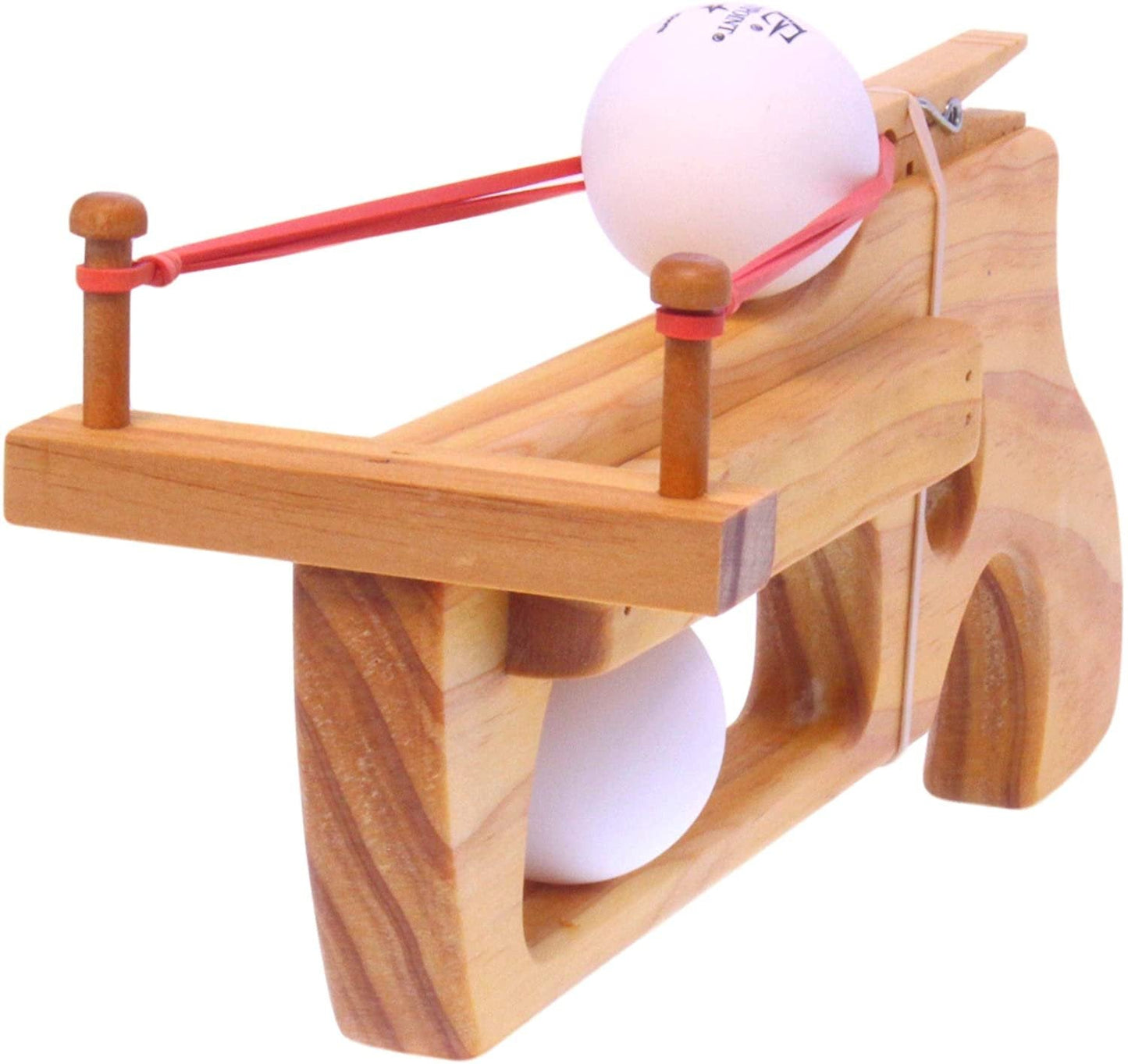 Amish-Made Wooden Ping-Pong Rubberband Gun Toy