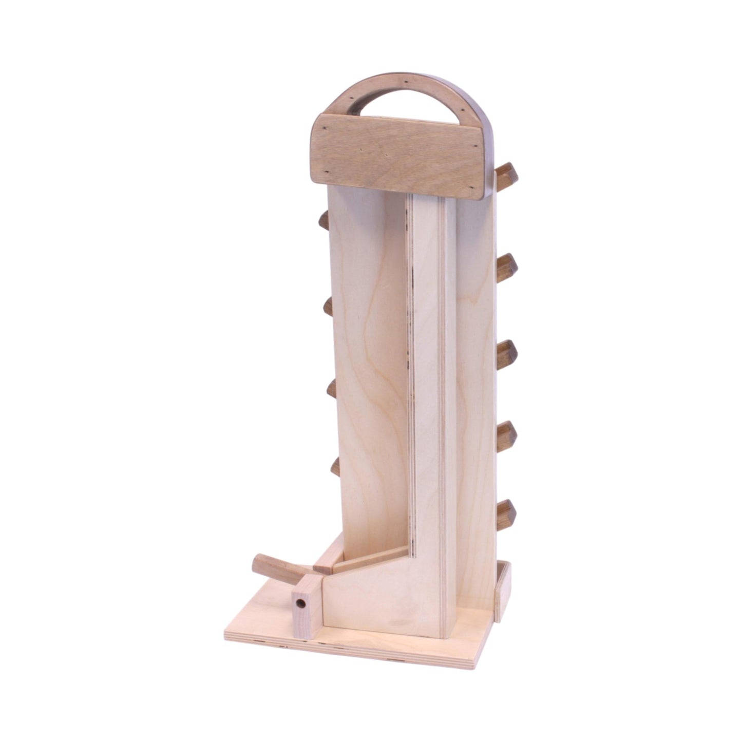 NEW! Wooden Marble Launcher Toy with Glass Marbles, Amish-Made