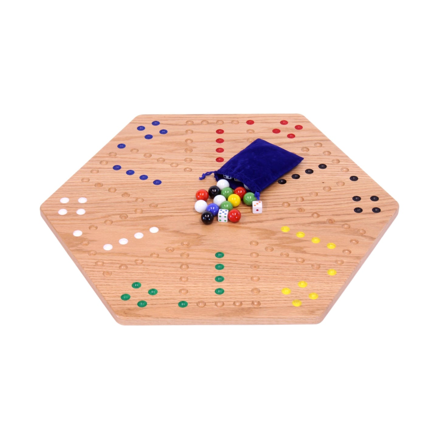 Hand-Painted Wooden Aggravation Game Board (Wahoo), Double-Sided