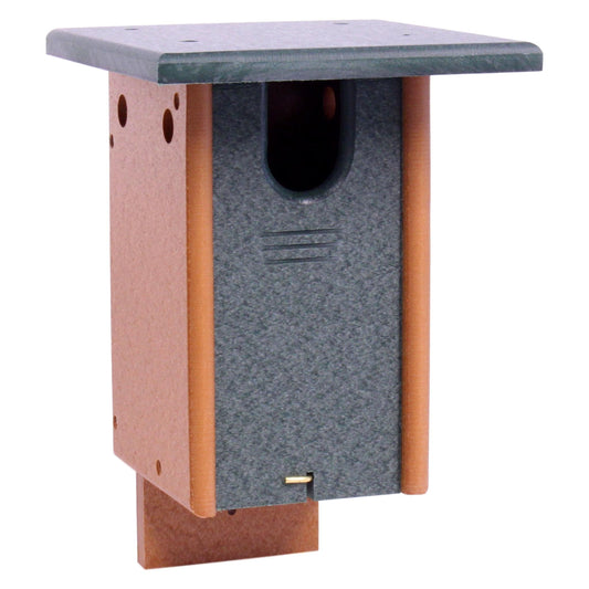 AmishToyBox.com Bluebird House, Post Mount, Amish-Made with 100% Recycled Poly Lumber