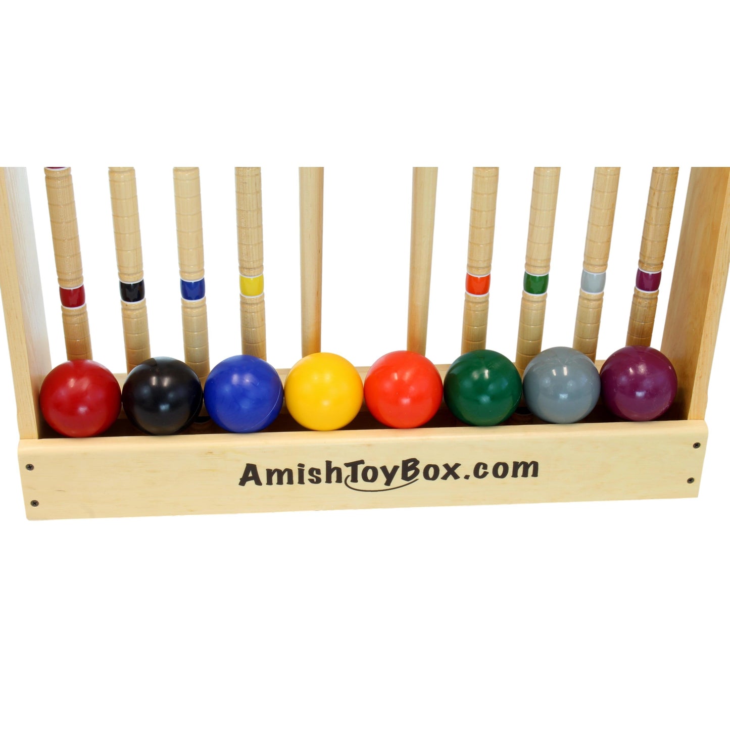 Deluxe 8-Player Croquet Game Set, Wooden Holder or Duffel Carry Bag