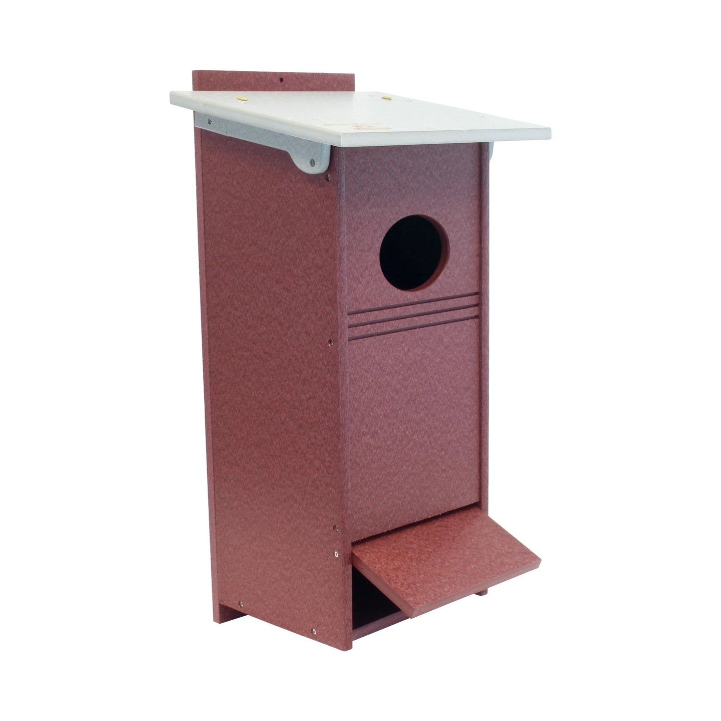 Amish-Made Wood Duck Bird House, Made with Durable Poly Lumber, Post-Mount Design