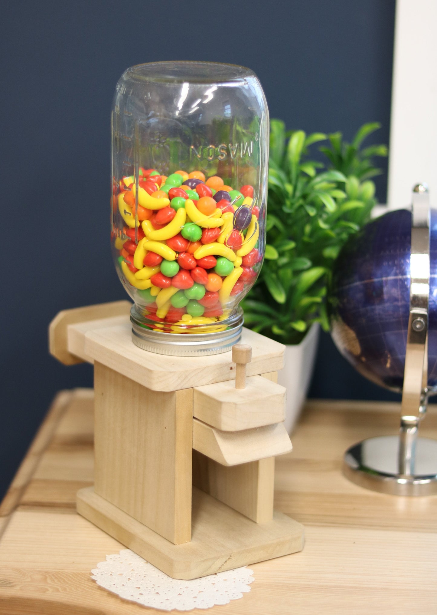 Jar Candy Dispenser, Great for M&M's, Peanuts, or Jelly Beans