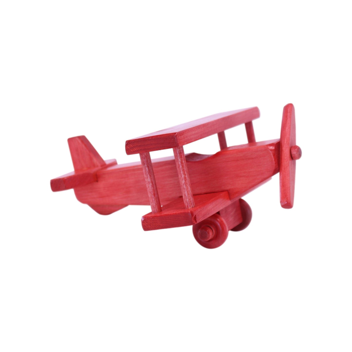 Wooden Toy Airplane With Spinning Propellor, Kid-Safe Finish