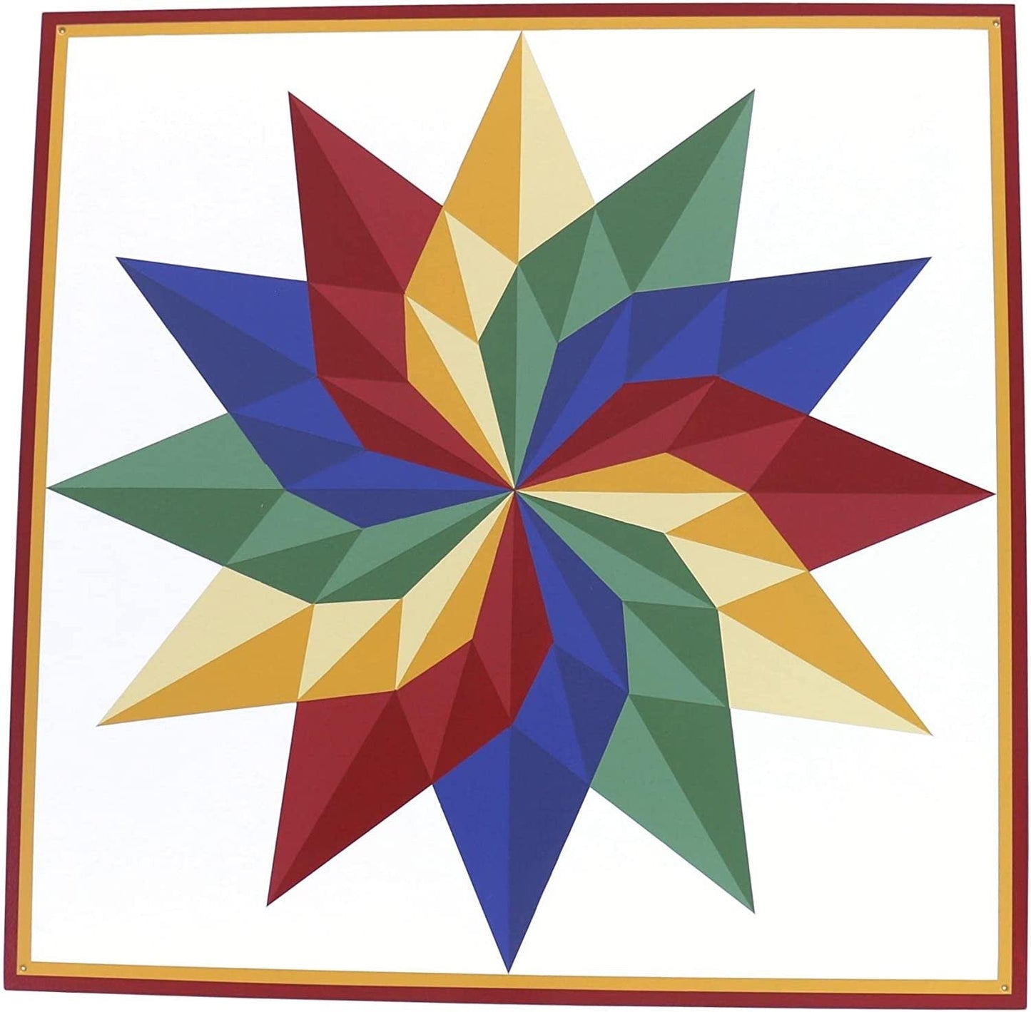 Hand-Painted Barn Quilt Sign, Dahlia "Sunburst" Design, 36" x 36"