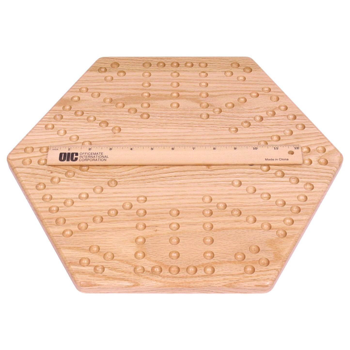 Solid Oak 16" Wide Aggravation Game, Unpainted Holes