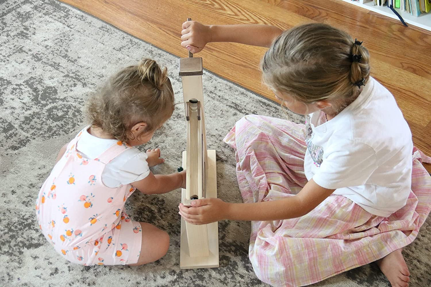 Wooden Marble Pump Toy, CPSIA-Approved, Non-Toxic Finish, Amish-Made