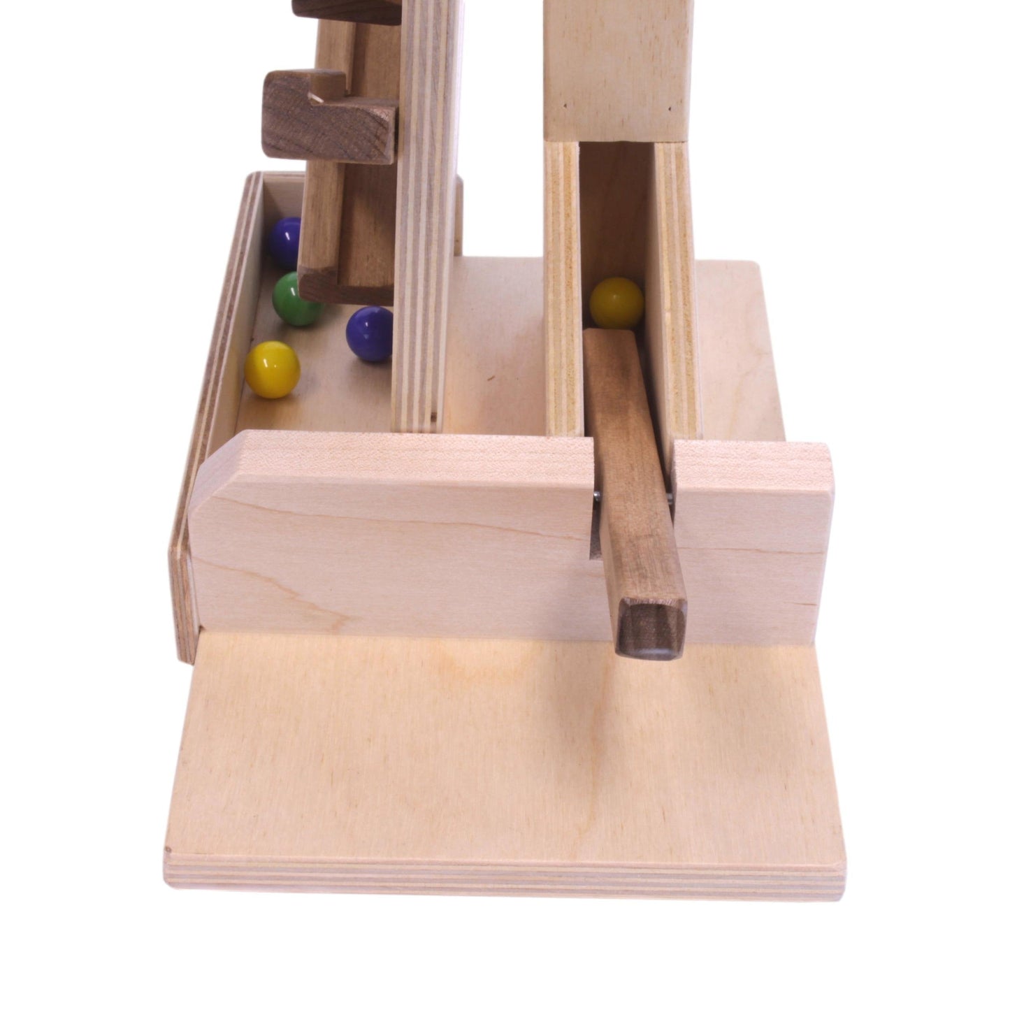 NEW! Wooden Marble Launcher Toy with Glass Marbles, Amish-Made