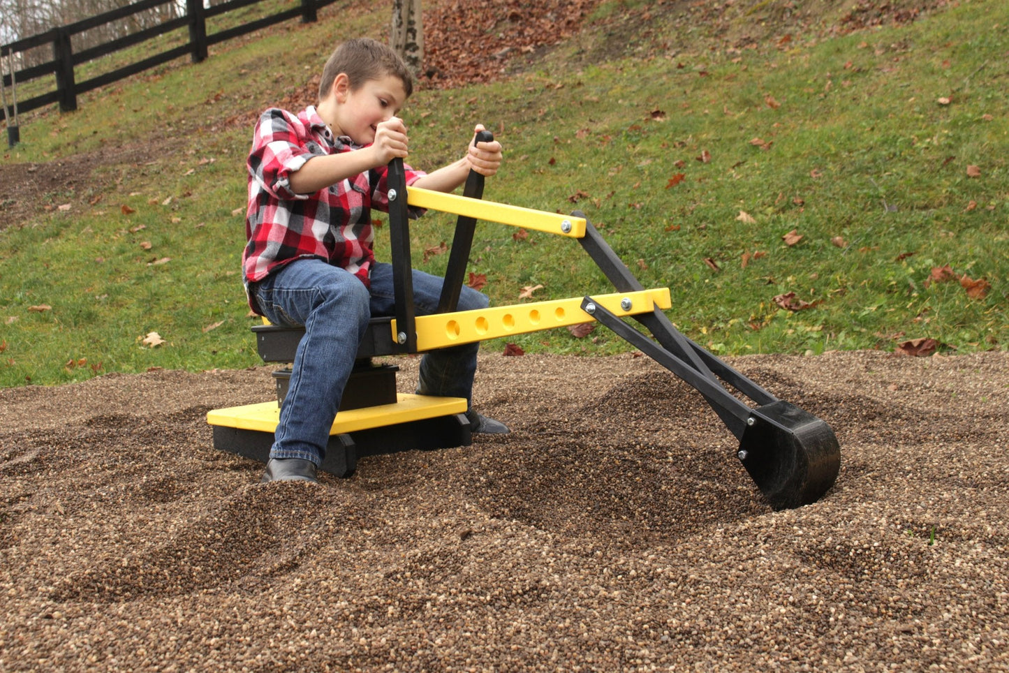 Sand Digger Excavator Toy, with Movable Levers and Metal Digging Bucket