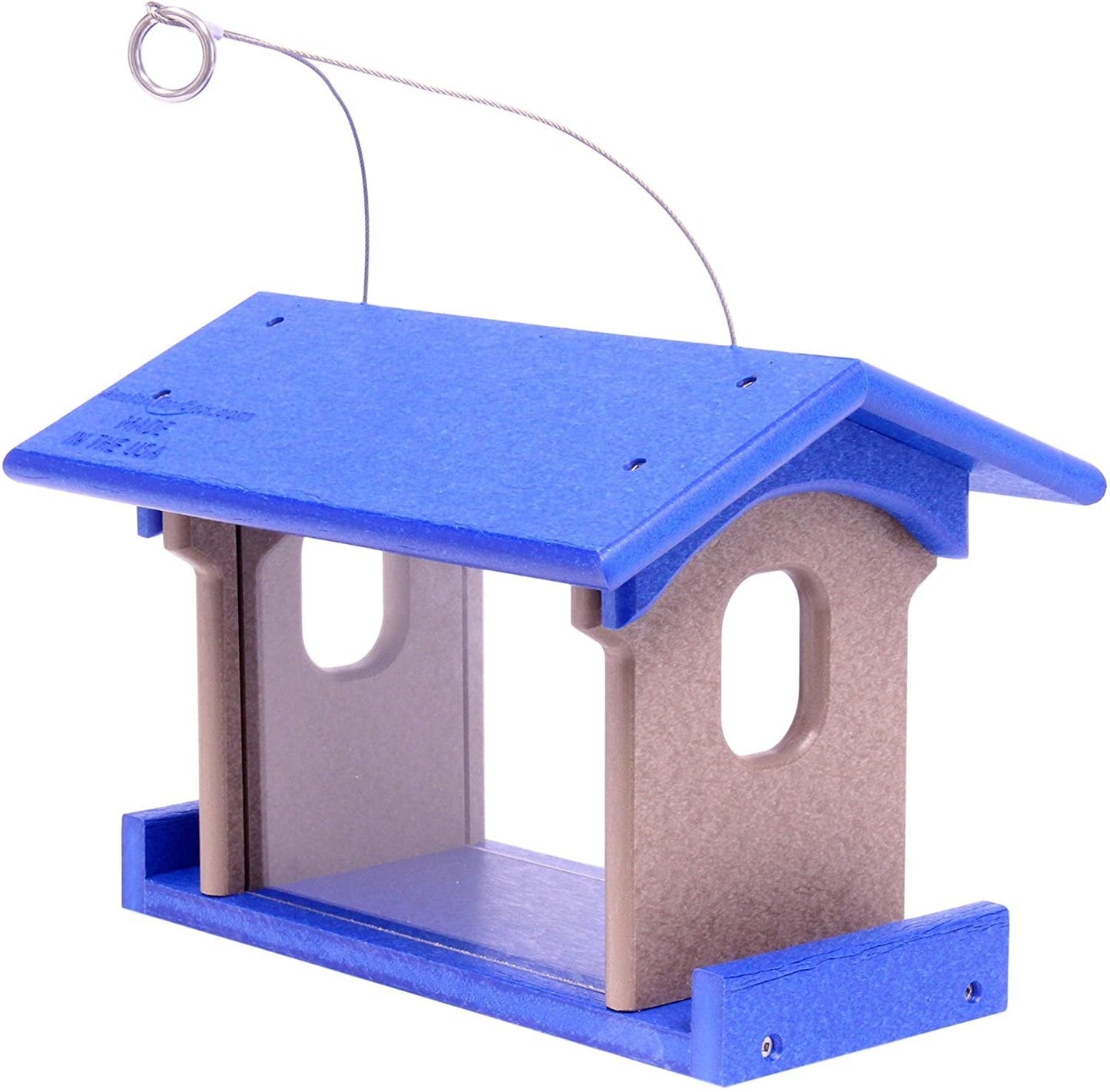 Amish-Made Bluebird Feeder For Feeding Mealworms, Poly Lumber