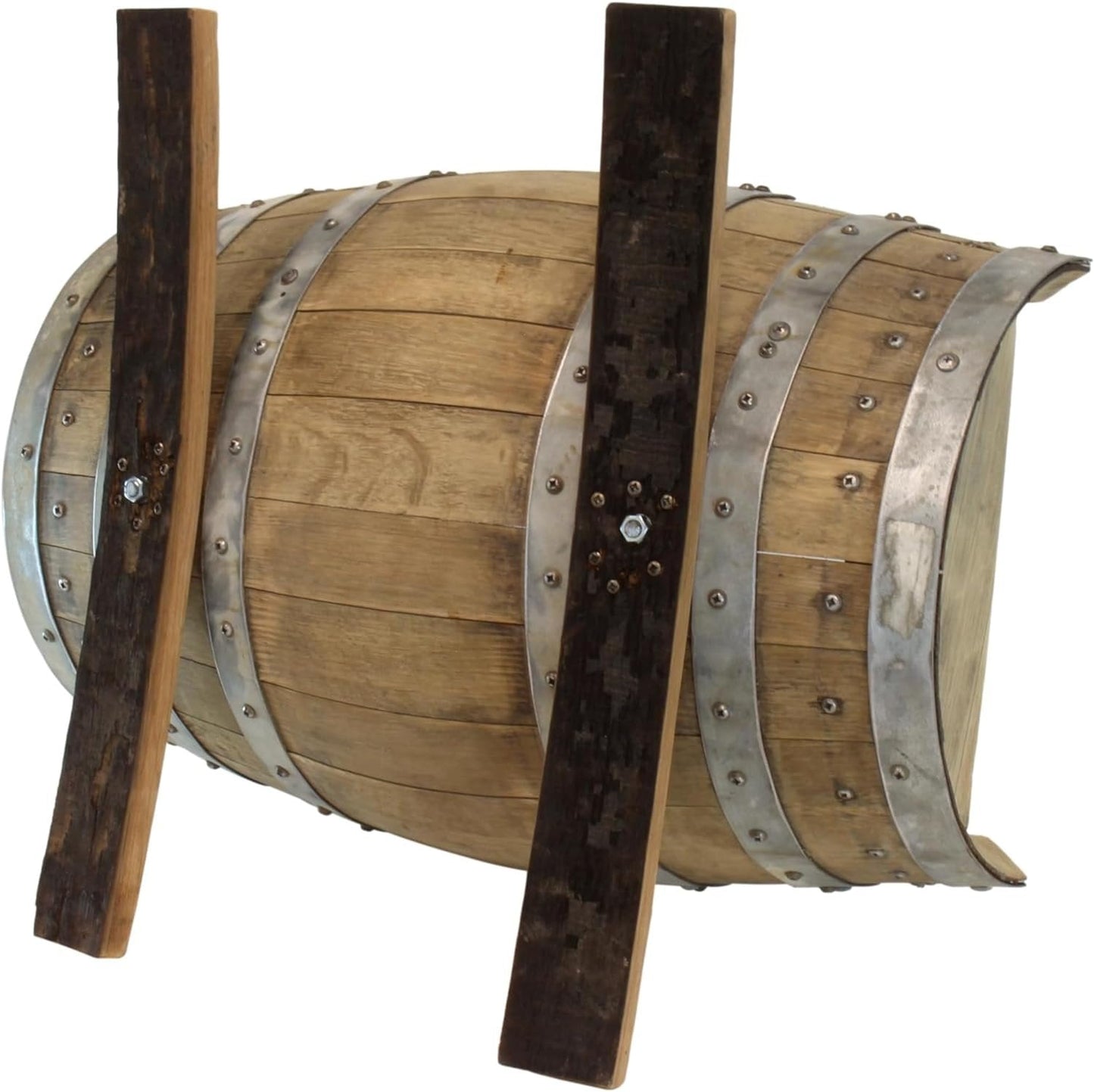 Rustic Flower Planter, Made from Real Wooden Whiskey Barrels, White Oak, Indoor or Outdoor