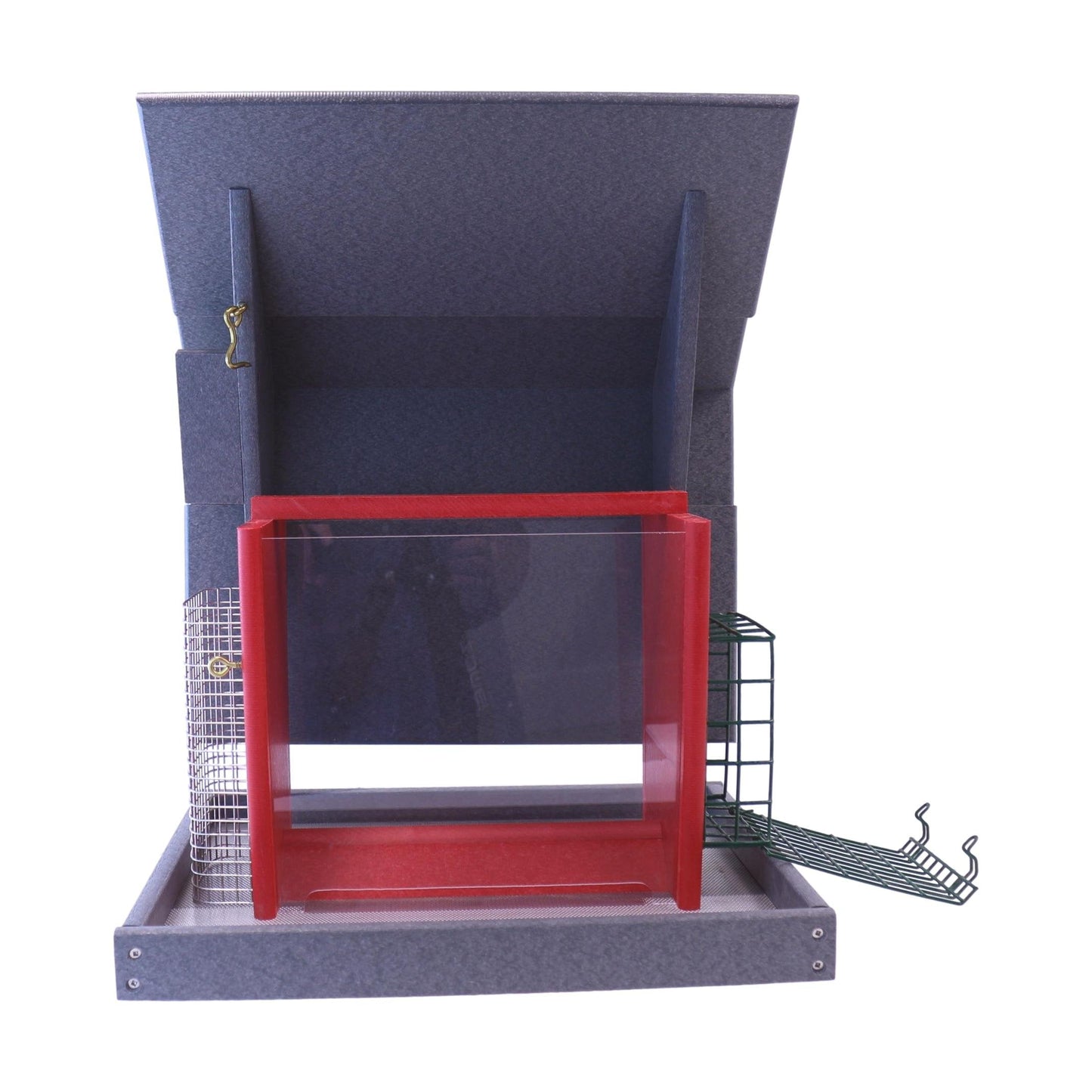 Classic Bird Feeder with Suet Holder and Peanut Feeder, Eco-Friendly Poly Lumber, Post-Mount