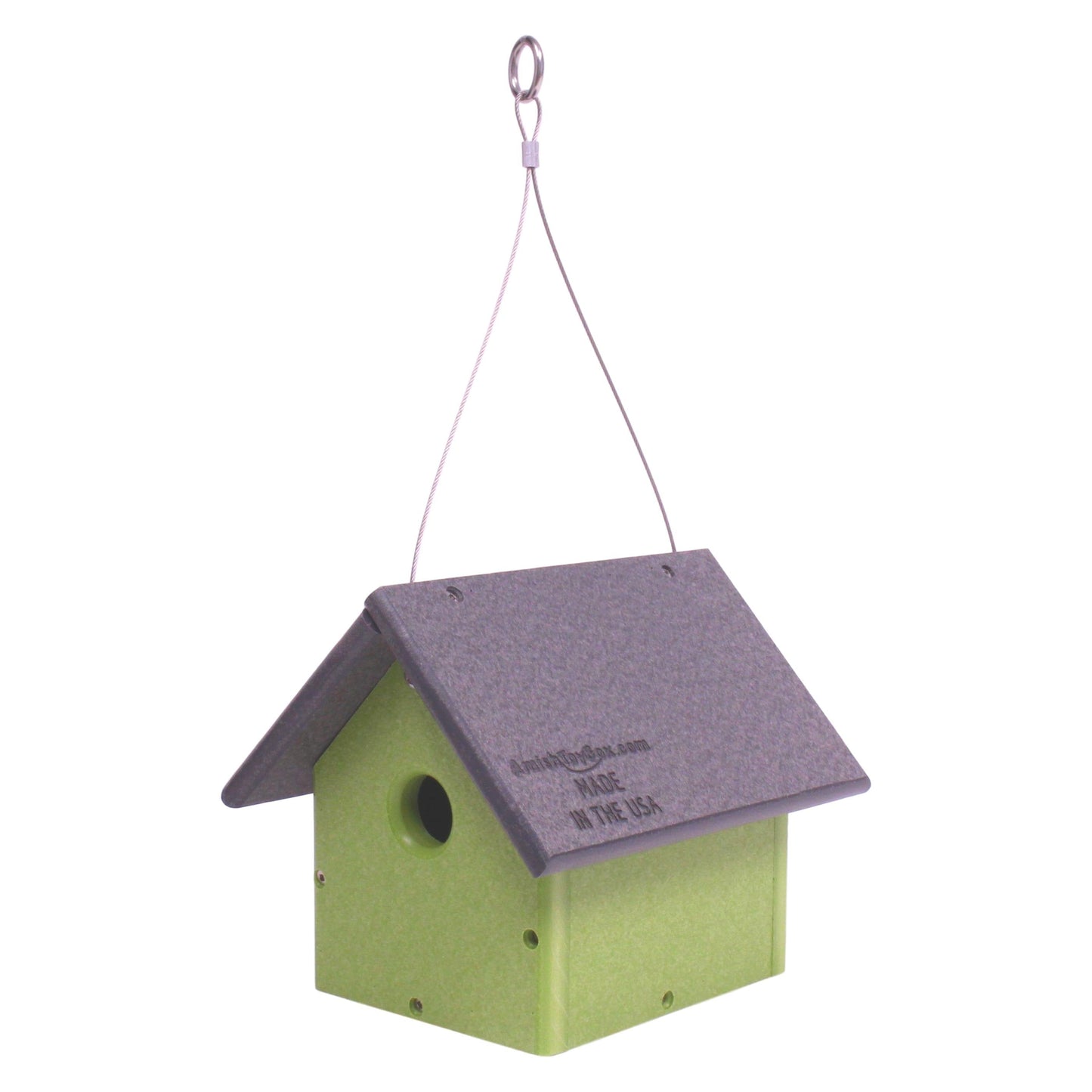 Amish-Made Chickadee or Wren Bird House, Poly Lumber Bird House