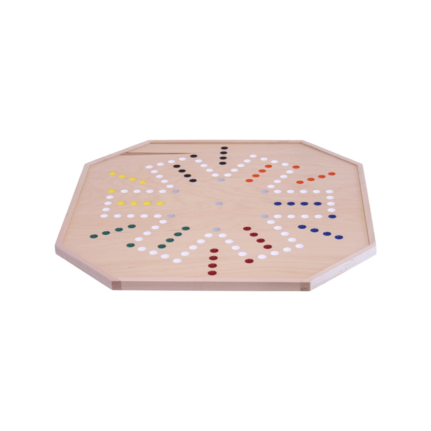 Aggravation and Chinese Checkers Combo Game Board Set - 25" Wide - Maple Wood - with Large 1" Marbles and Dice Included