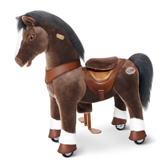 Model Y Chocolate Brown Horse Rideable Toy for Age 4-7