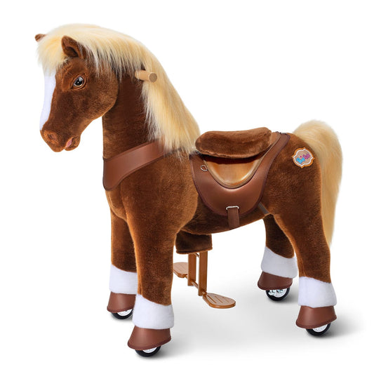 Model Y Brown Horse Rideable Toy for Age 4-7