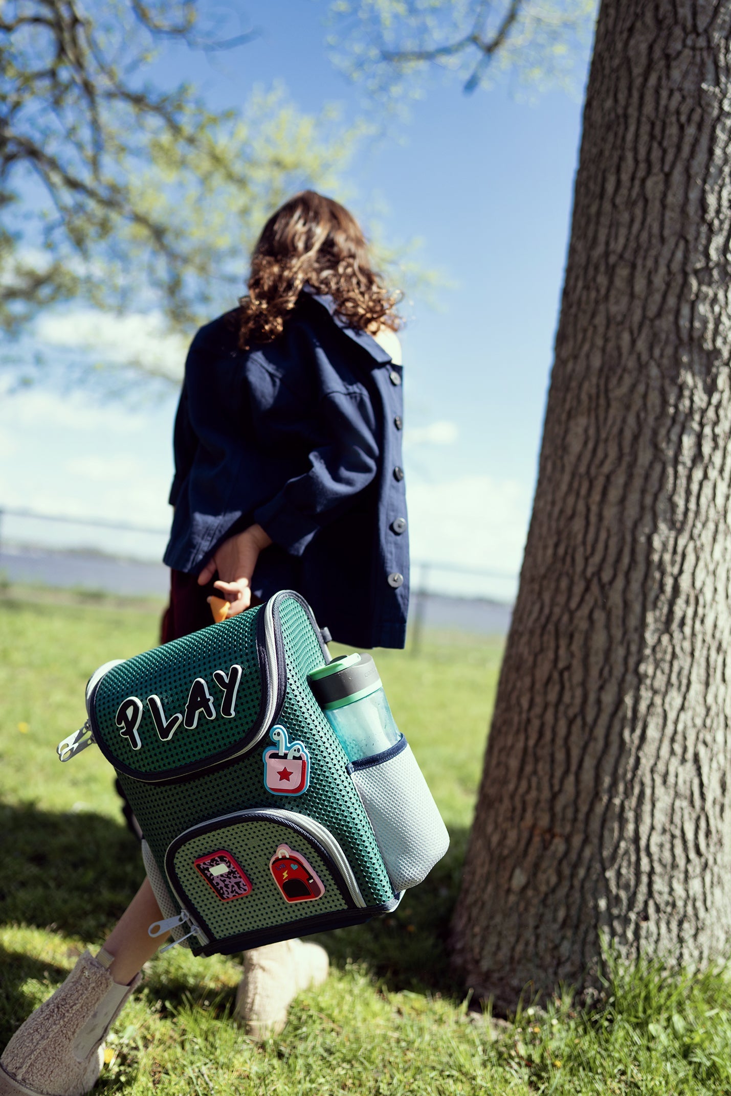 Student Backpack Multi Green