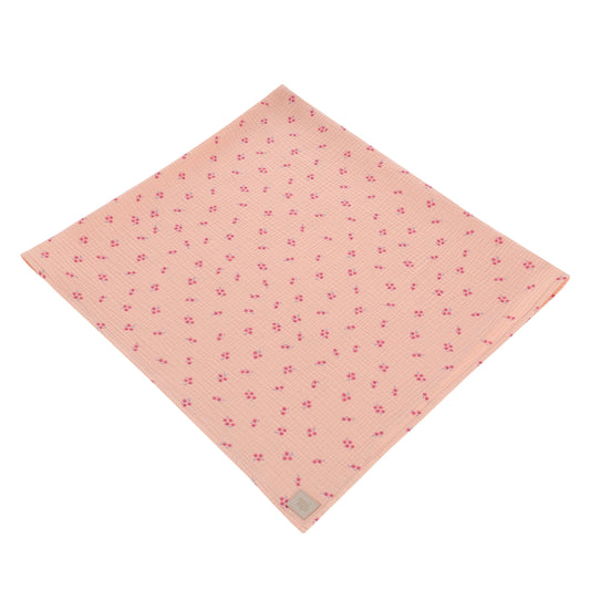 Muslin "Pink forget-me-not" Baby Swaddle Blanket