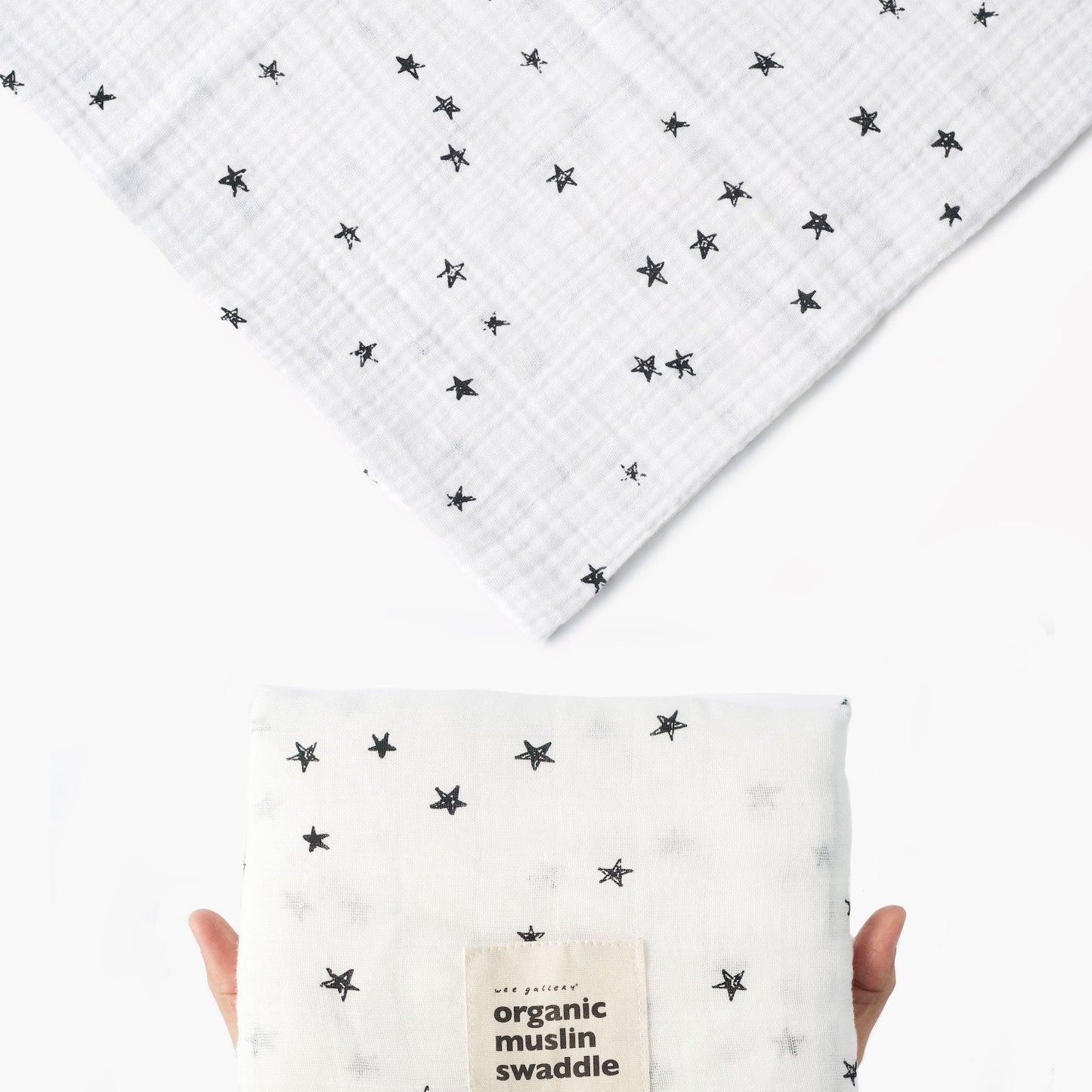 Organic Muslin Swaddle - Stars