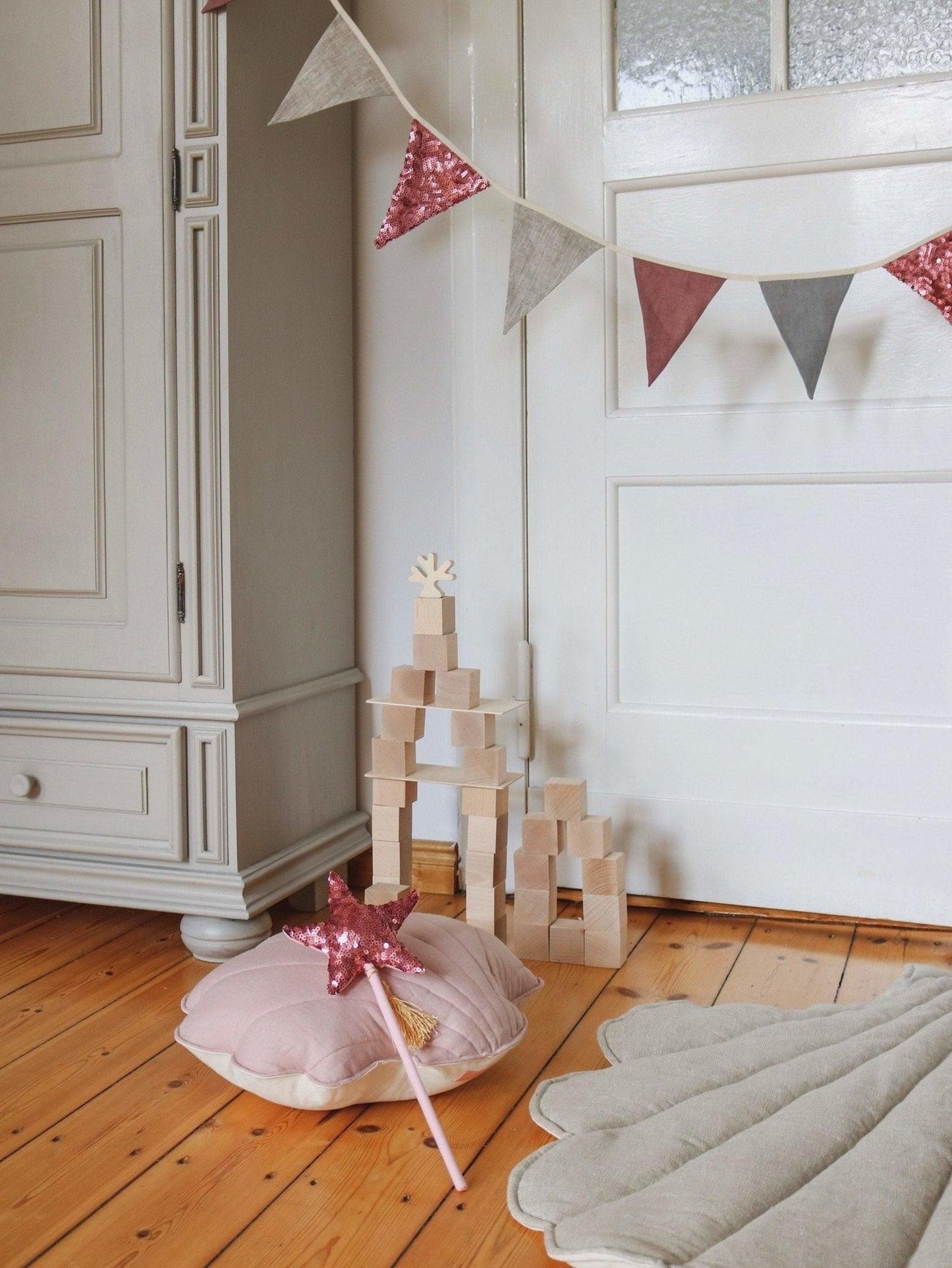 “Pink and Grey” Sequin Garland