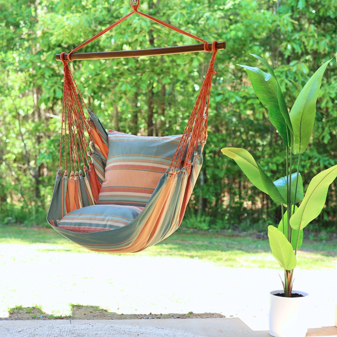 Colorful Pink & Light Blue Hammock Chair Swing | PASTEL