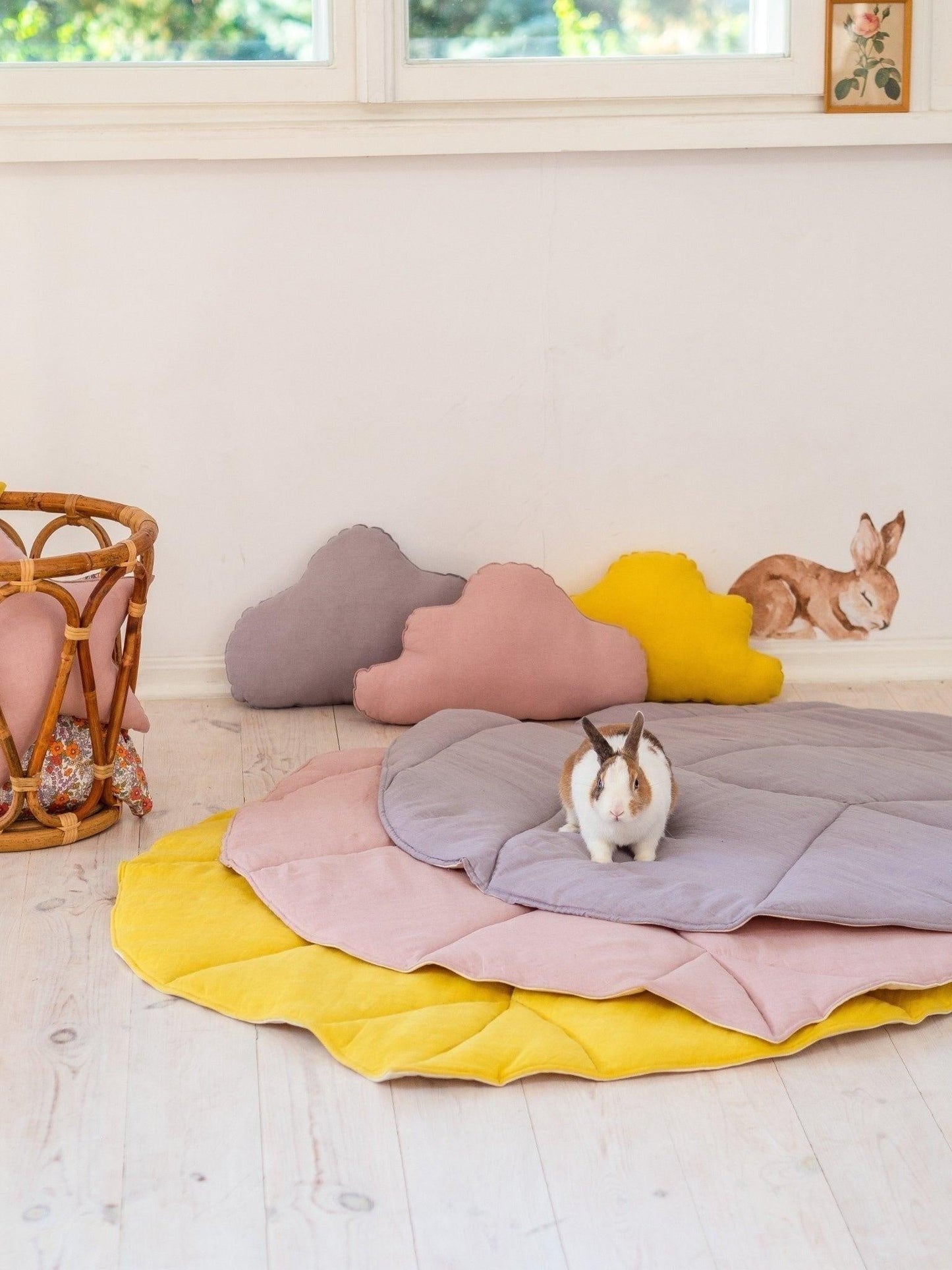 Linen Powder Pink Cloud Pillow