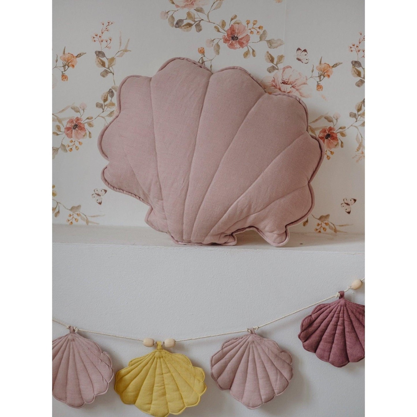 Linen Powder Pink Shell Pillow