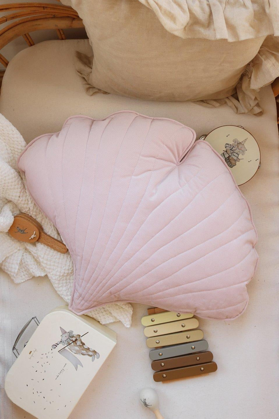 Velvet Powder Pink Ginkgo Leaf Pillow