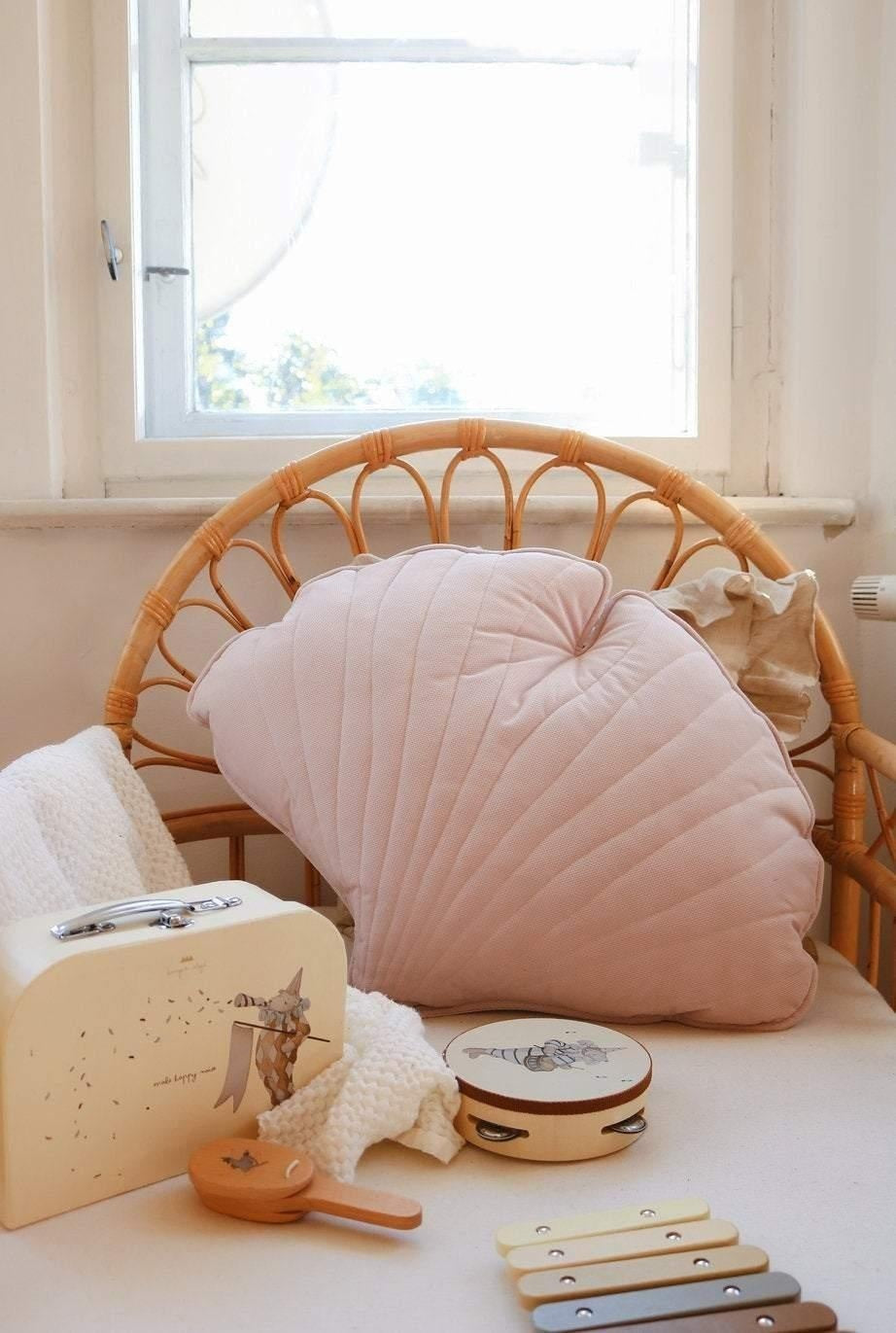 Velvet Powder Pink Ginkgo Leaf Pillow